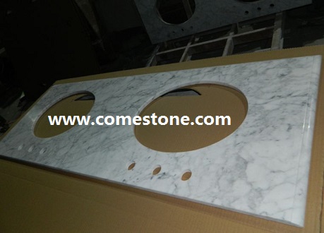 Carrara White Marble Vanity Top