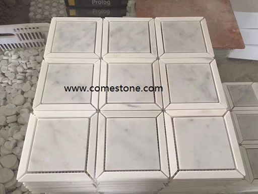 3D wall decoration travertine marble mosaic tiles